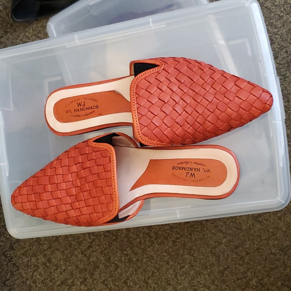 WL Handmade Leather slides from Los Angeles Grove Farmers Market